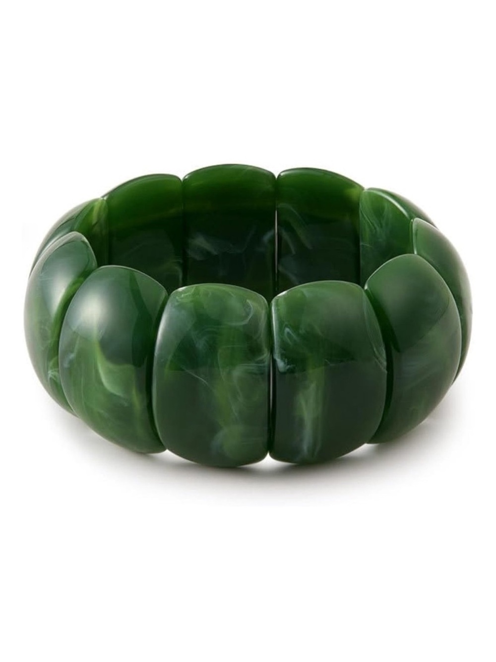 New! Green Belgium Bangle Stretch Bracelet